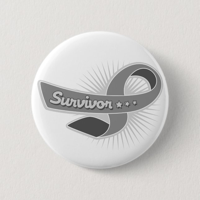 Brain Tumor Survivor Ribbon Knapp (Framsida)