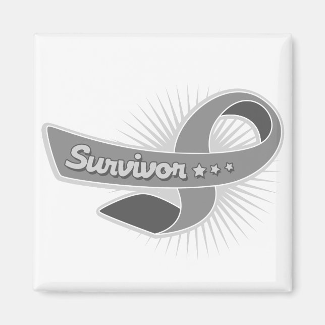 Brain Tumor Survivor Ribbon Magnet (Framsidan)