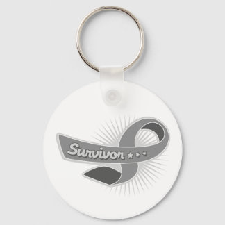 Brain Tumor Survivor Ribbon Nyckelring