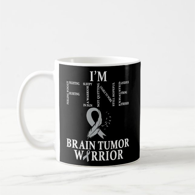 Brain Tumor Warrior Jag är Bra Kaffemugg (Vänster)