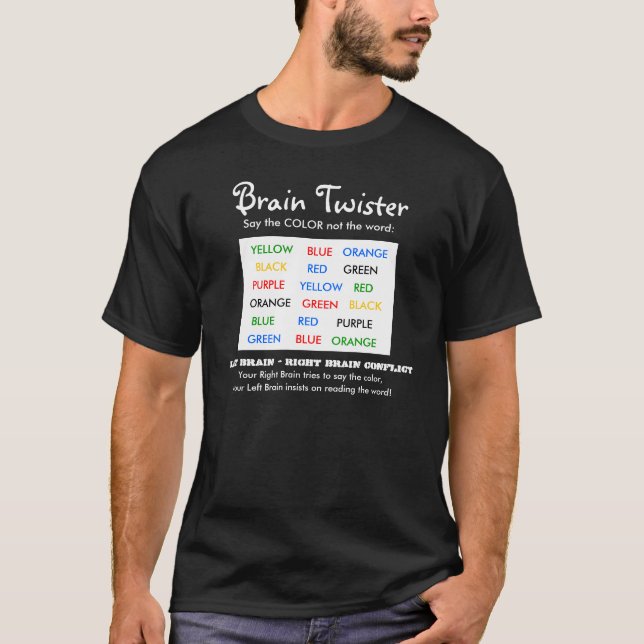 Brain Twister (färger) Tee (Framsida)
