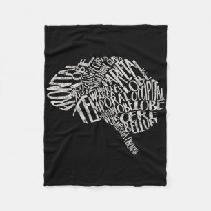 Brain Typography Rn Neuroscience Nurse Neurolog is Fleecefilt