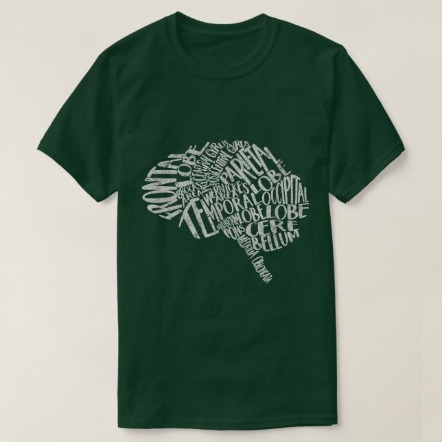 Brain Typography RN Neuroscience Nurse Neurolog T Shirt (Design framsida)