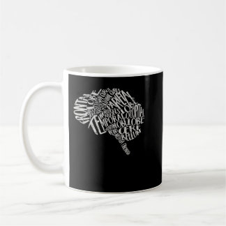 Brain Typography T RN Neuroscience Nurse Neurologi Kaffemugg