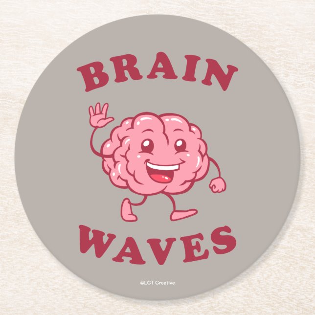 Brain Vågar Underlägg Papper Rund (Framsidan)