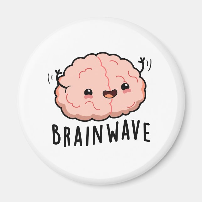 Brain Wave Funny Anatomy Pun Magnet (Framsidan)