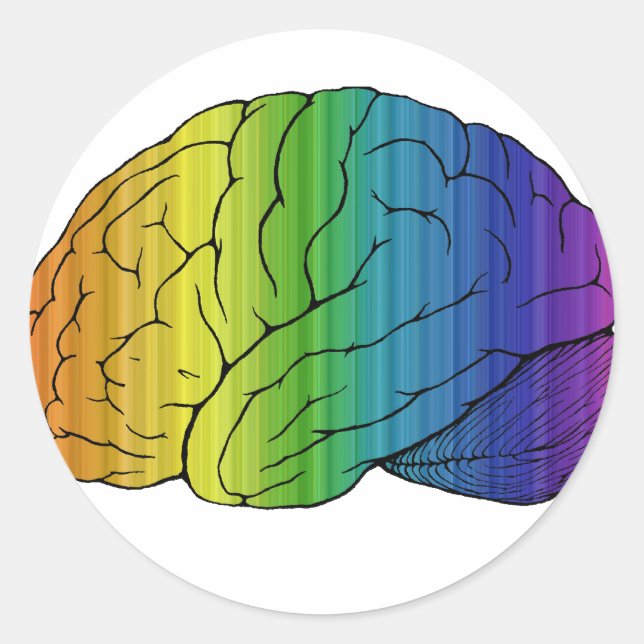 Brainbow Runt Klistermärke (Framsida)