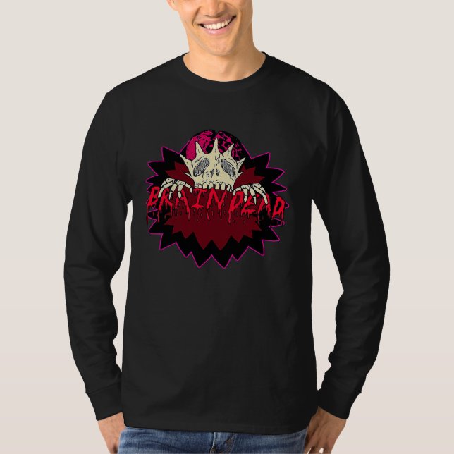 Braindead  Tired Zombie Halloween Pastel Goth Horr T Shirt (Framsida)