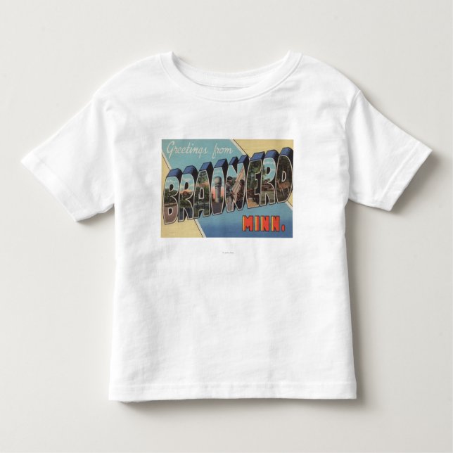 Brainerd Minnesota - stora brevplatser T-shirt (Framsida)