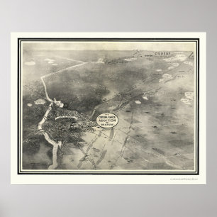 Brainerd, MN Panoramic Karta - 1914 Poster