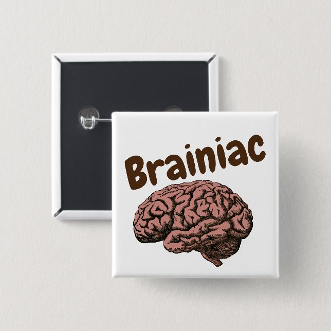 Brainiac Button Knapp (Framsida & baksida)