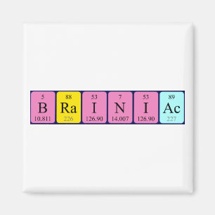Brainiac Periodisk bord namn magnet