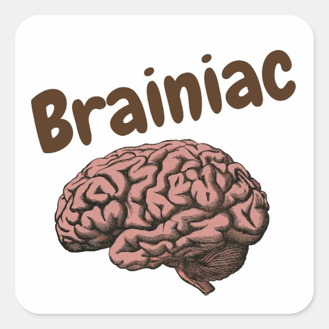 Brainiac Sticker Fyrkantigt Klistermärke (Framsida)