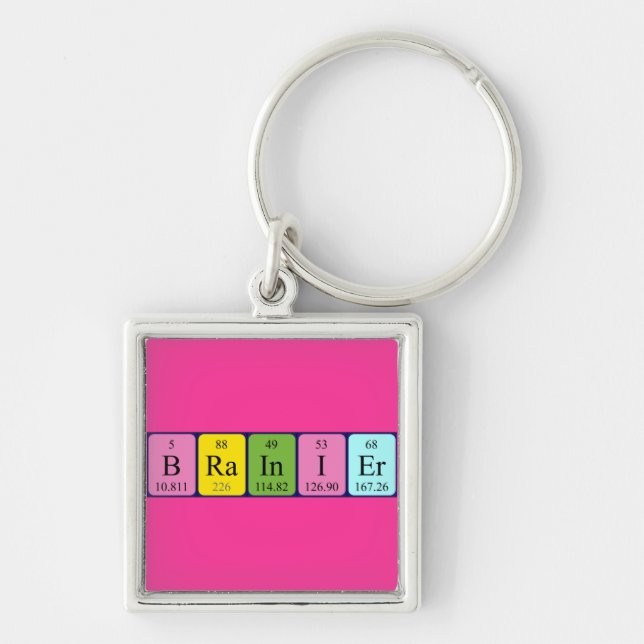 Brainier Periodisk bord namn nyckelring (Framsidan)