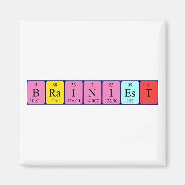 Brainiest periodisk magnet bord namn (Framsidan)