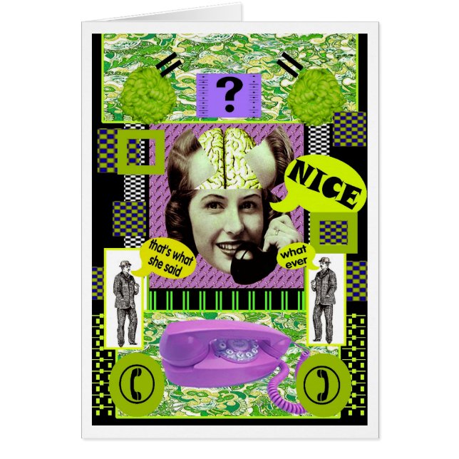 BRAINLADY-KORT*NICE* HÄLSNINGSKORT (Framsidan)