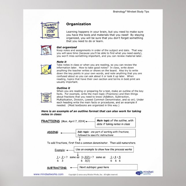 Brainology® Poster4: Organisation Poster (Framsidan)