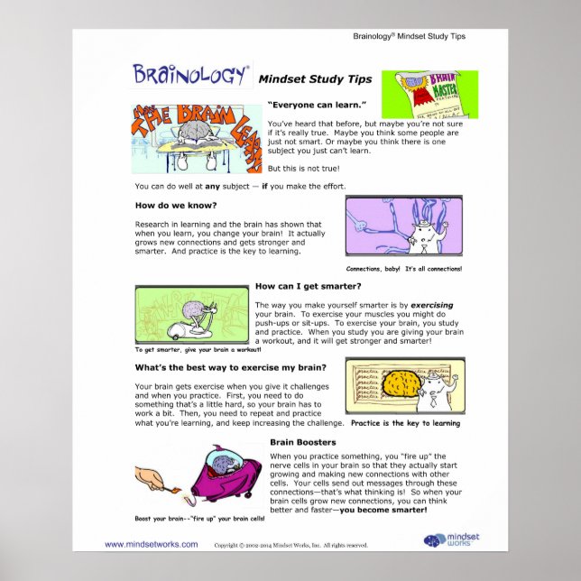 Brainology® Poster 1: Mindset Tips (Framsidan)