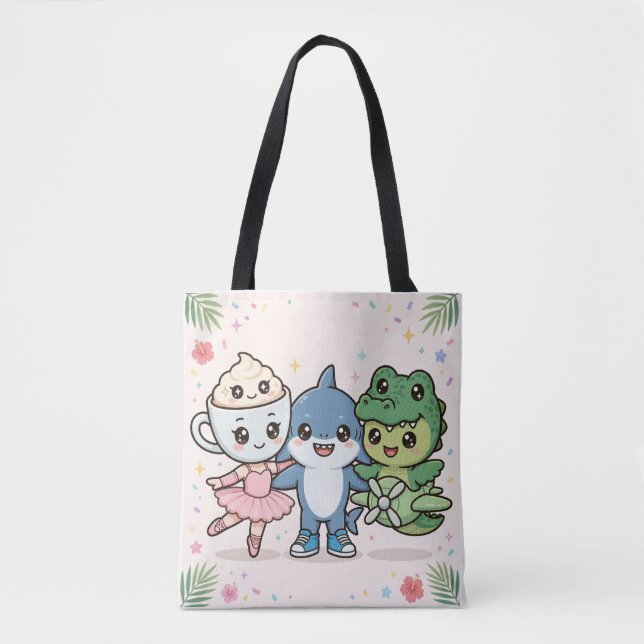  Brainrot Best Friends Squad Tote Tygkasse (Framsida)