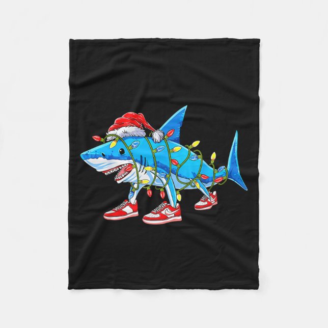 Brainrot Christmas Slang Gen Z Gen Alpha Meme Shar Fleecefilt (Framsidan)