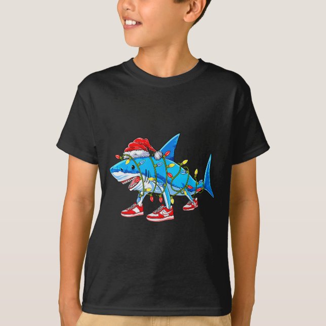 Brainrot jul slang Gen Z Gen Alpha meme haj T Shirt (Framsida)