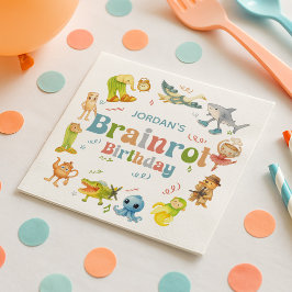 Brainrot Meme Birthday Party Pappersservett