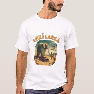 BrainRots Lirili Larila Elephant with Cactus Body T Shirt