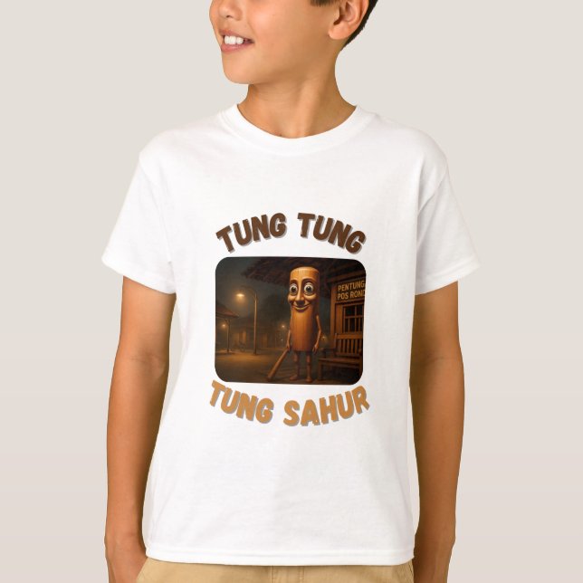 BrainRots Tung Tung Tung Sahur  T Shirt (Framsida)