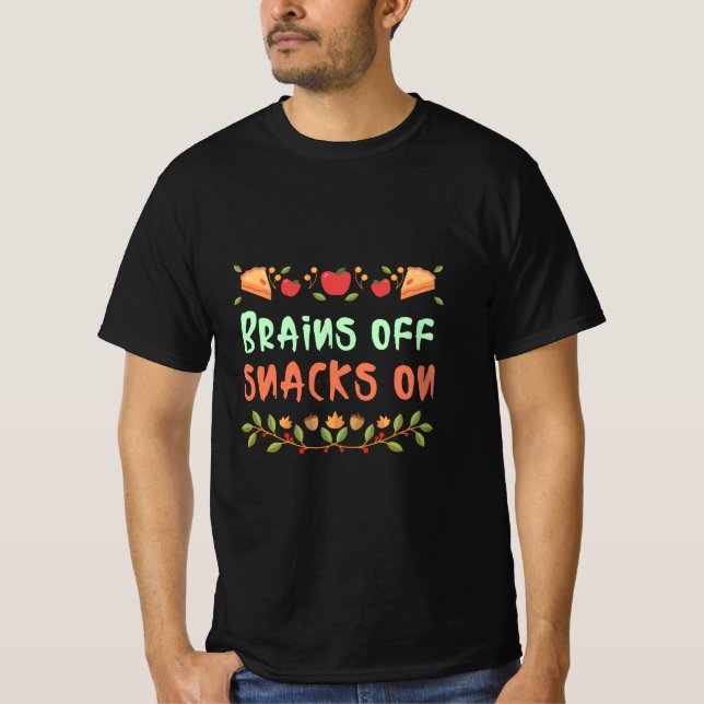 Brains Av snacks på skollunch t-shirt (Framsida)
