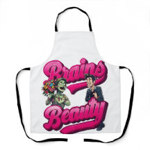 Brains & Beauty - Zombie Humor Design