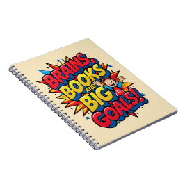 Brains Bokar och Big Goals - Roligt Back to School Anteckningsbok
