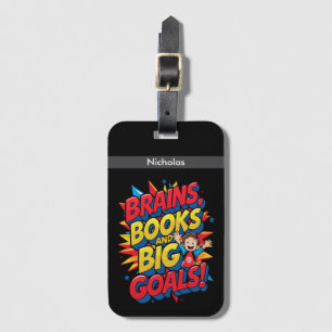 Brains Bokar och Big Goals - Roligt Back to School Bagagebricka