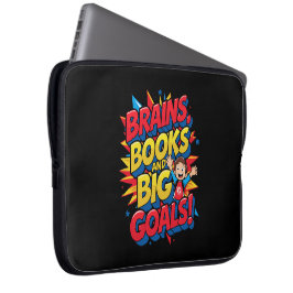 Brains Bokar och Big Goals - Roligt Back to School Laptop Fodral