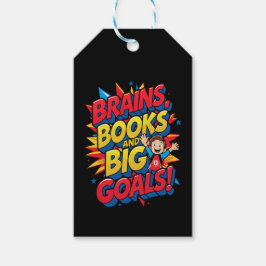 Brains Bokar och Big Goals - Roligt Back to School Presentetikett