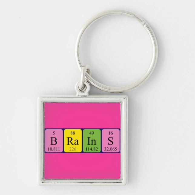 Brains Periodisk bord namn nyckelring (Framsidan)