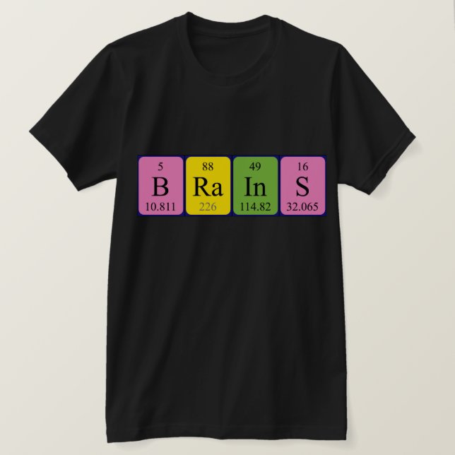 Brains periodiska skjorta bord namn t shirt (Design framsida)