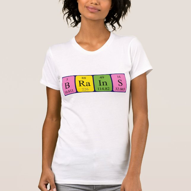 Brains periodiska skjorta bord namn tee shirt (Framsida)