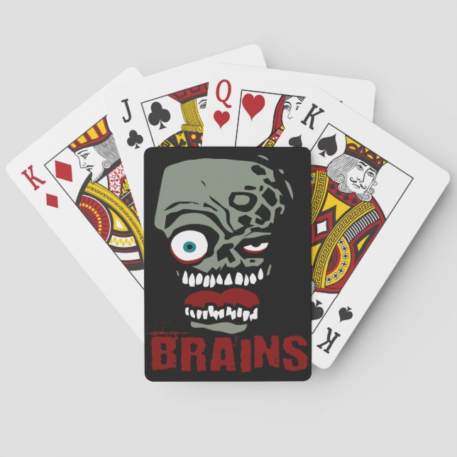 Brains zombie spelkort (Baksidan)