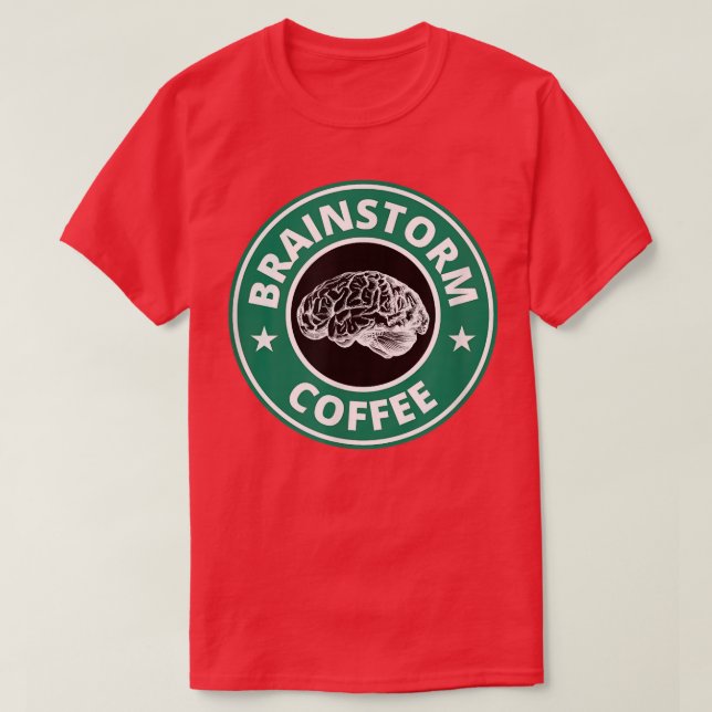 BRAINSTORM COFFEE Padua klädlinje T Shirt (Design framsida)