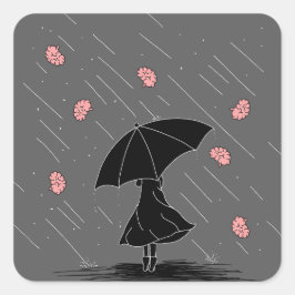 Brainstorm Pun Fyrkantigt Klistermärke