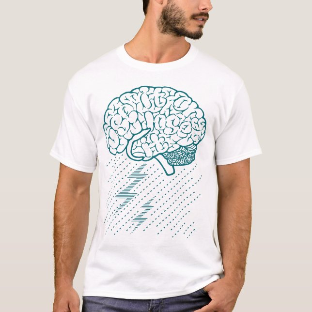 Brainstorm (Teal) Tee Shirt (Framsida)