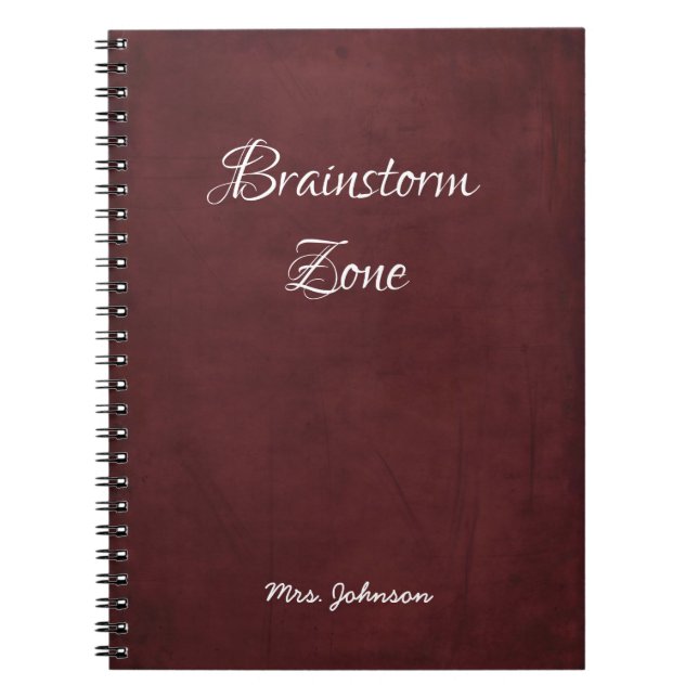 Brainstorm Zon Red Notebook Anteckningsbok (Framsidan)