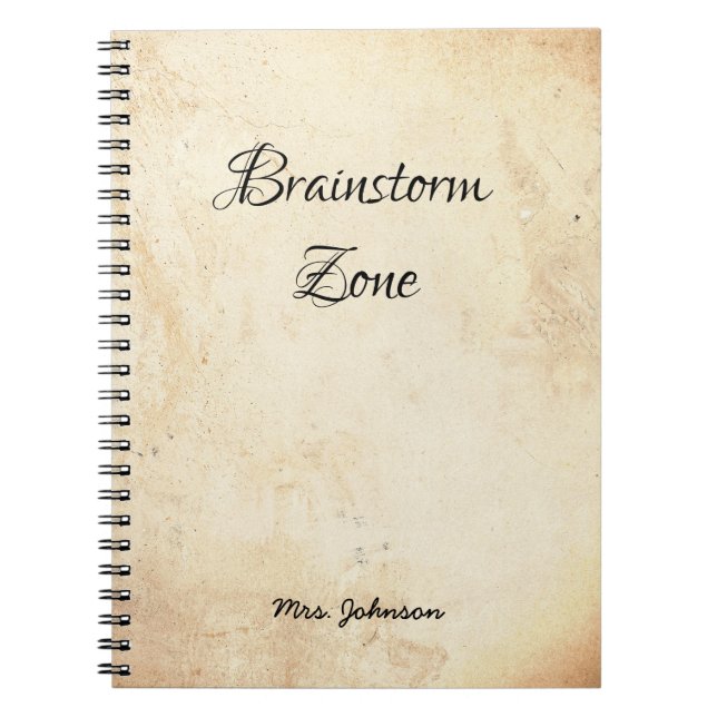 Brainstorm Zon Rustic Notebook Anteckningsbok (Framsidan)