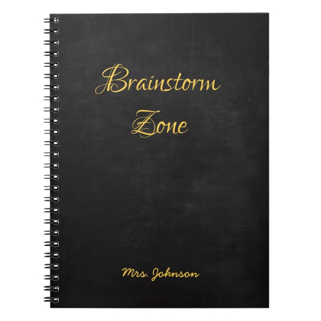 Brainstorm Zona Guld och Black Anteckningsbok (Framsidan)