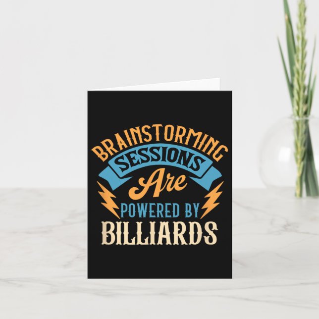 Brainstorming Sessions Billiards Entusiast Kort (Framsida)
