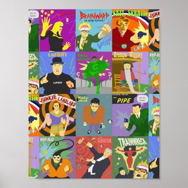 Brainwarp-tecken #1 - Skriv ut Poster (Framsidan)