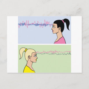 Brainwave-kvinna Vykort