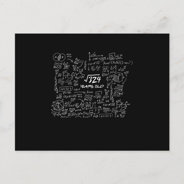 Brainy 50-årsdag 50 år gammal matematiker 32 vykort (Framsida)