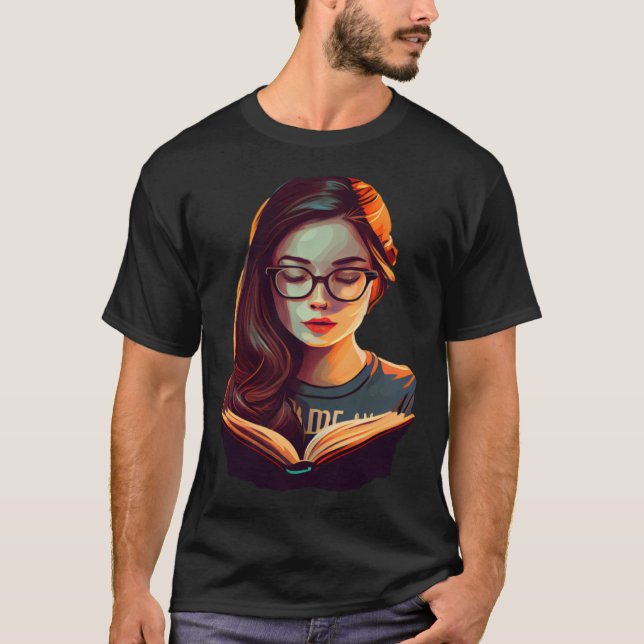 Brainy Beauty A Nerdy Girl s Love for STEM and Lit T Shirt (Framsida)