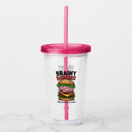 Brainy Burgers Acrylic Tumbler Take Away Mugg
